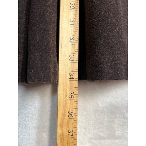 Eileen Fisher Coat Womens 2X Plus Brown Wool Midi Buttons‎ Italian Fabric - Picture 7 of 9
